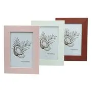 Rama foto sidefata No. K160, PVC, 10x15cm, visiniu/roz/alb