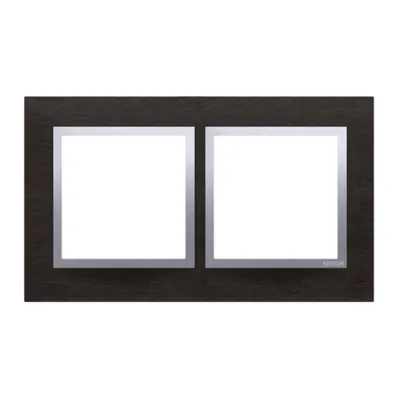 Rama dubla de sticla IP20/IP44(a se folosi cu DUN1 pentru IP44), inox Yin