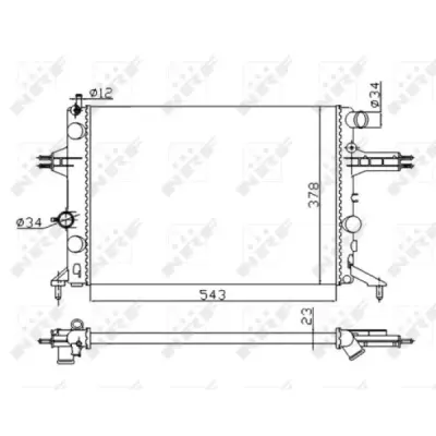 Radiator, racire motor NRF 53628A