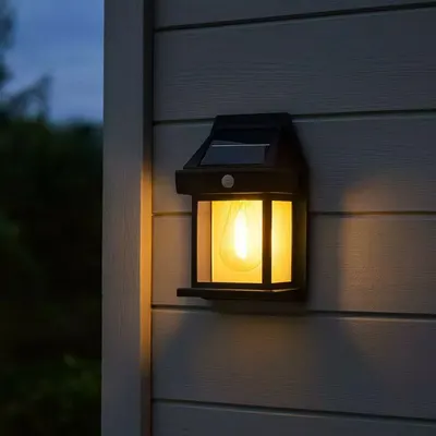 Lampă solară LED de exterior cu senzor de mișcare, pentru grădină și terasă, Pro Garden