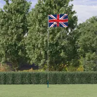 Gossi steag marea britanie si stalp din aluminiu, 5,55 m