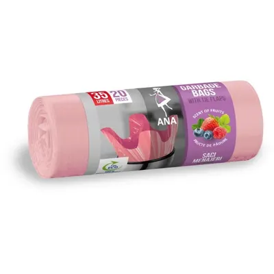 Saci Menajeri Parfumati Anna, Roz, 35 l, 20 Bucati