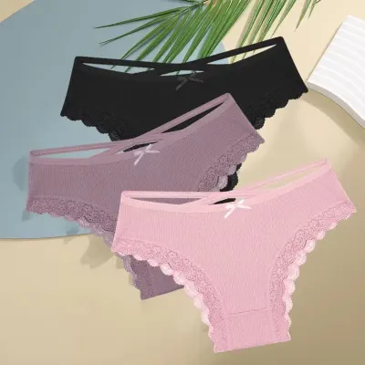 Set 3 perechi de chiloti pentru dama, CH100, Multicolor