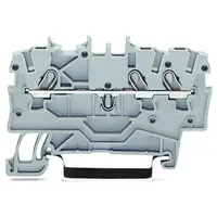 3-conductor through terminal block; 1 mm²; suitable for Ex e II applications; side and center marking; for DIN-rail 35 x 15 and 35 x 7.5; Push-in CAGE CLAMP®; 1,00 mm²; orange