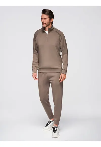 Set de trening bluza si pantaloni de jogging Z117 - Maro