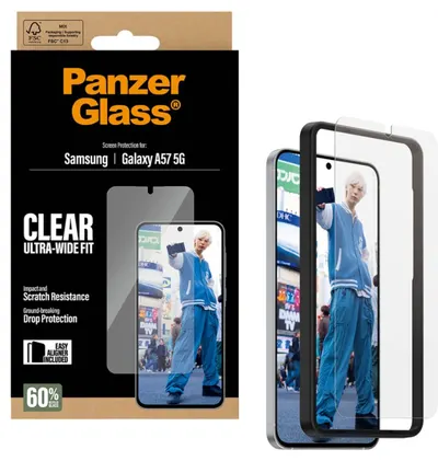 Protector de sticlă PanzerGlass – Ultra-Wide Fit, pentru Galaxy A57