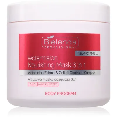 Bielenda Professional Body Program Watermelon Nourishing Mask 3in1 masca pentru hidratare intensiva pentru corp 600 ml