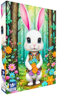 Puzzle Black Sea din 1000 piese - Regatul colorat al iepurelui alb