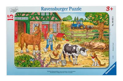 Puzzle Ravensburger din 15 de piese - Ferma vesela