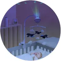 Carusel muzical pentru patut cu proiector Chipolino Planes