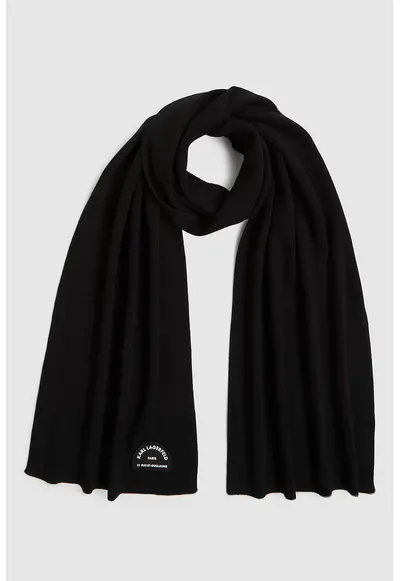 Fular cu aplicatie logo - Negru