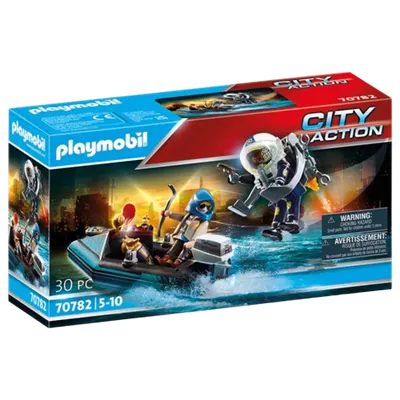 Barca politiei si hot cu barca rapida 70782 Playmobil