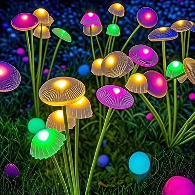 Set 2 x lampa solara 6 LED Jellyfish, Multicolor