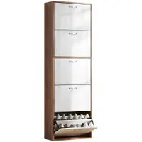 HOMCOM Dulap pentru Pantofi cu 5 Sertare pentru 30 Perechi de Pantofi, 60x28x189 cm, Maro | Aosom Romania