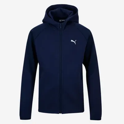 Hanorac cu glugă și fermoar Educație fizică Puma Bleumarin Copii