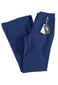 Pantaloni dama - Viscoza/Lana - Bleumarin