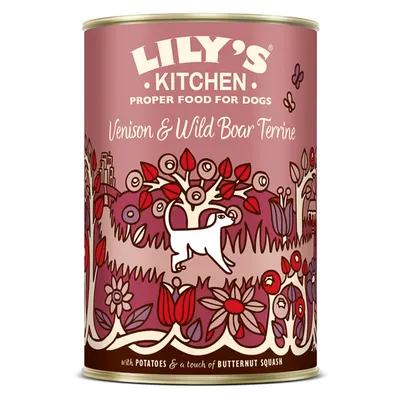 Lily's Kitchen Venison & Wild Boar Terrine Tin for Dogs 400 g