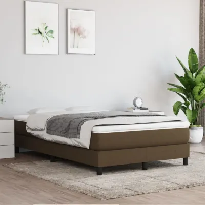 vidaXL Saltea cu arcuri buzunar, fermitate medie, maro închis, 120x200x20 cm, textil