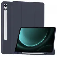 Husa pentru Samsung Galaxy Tab S9 FE / Tab S9 / Tab S10 FE, Techsuit, Flex Trifold, Bleumarin