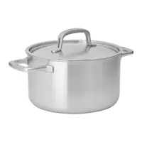 Cratiță cu capac din oțel inoxidabil 5,5 l adecvată pentru plita cu inducție Lucca 3.0 – FABINI