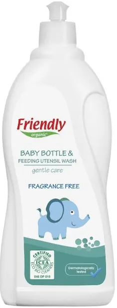 Detergent lichid pentru spălat manual Friendly Organic - Pentru vase pentru bebeluși, 750 ml
