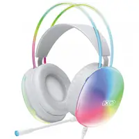 Casti Gaming 3.5mm XO Design GE11, RGB, Albe
