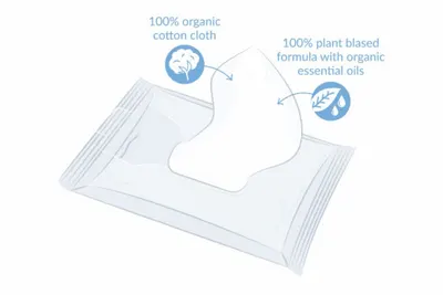Servetele pentru bebelusi cu musetel organic, caise si ulei de migdale dulci Natracare 50 buc
