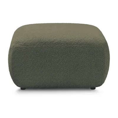 Taburet verde cu tapițerie din țesătură bouclé Montaigne – Bobochic Paris