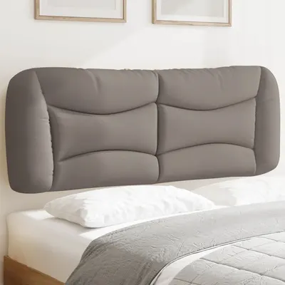 vidaXL Pernă pentru tăblie de pat, Hvar, gri taupe, 140 cm, material textil