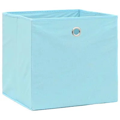 vidaXL Cutii de depozitare, 10 buc., bleu, 32x32x32 cm, textil