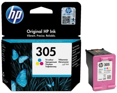Cartuș de cerneală HP - 305, pentru DeskJet 27xx/41xx/Envy 6000, tricolor