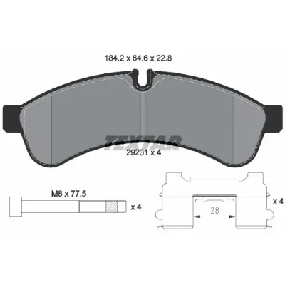 Set placute frana, frana disc TEXTAR 2923101