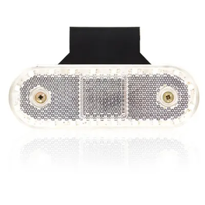 Lumini clarificare stanga dreapta, forma: oval, alb, LED, inaltime 40mm; latime 114mm; adancime 25mm, in relief, lungime cablu 220mm, cu cuier, 12 24V