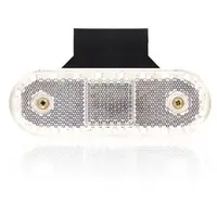 Lumini clarificare stanga dreapta, forma: oval, alb, LED, inaltime 40mm; latime 114mm; adancime 25mm, in relief, lungime cablu 220mm, cu cuier, 12 24V