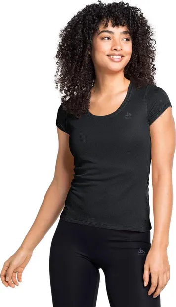 ODLO Baselayer Top Korte Mouwen Active F-Dry Light ECO Sportshirt ZWART L