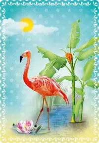 Felicitare Gespaensterwald Romantique - Flamingo