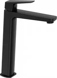 Baterie pentru lavoar, inalta, negru, Deante Blur