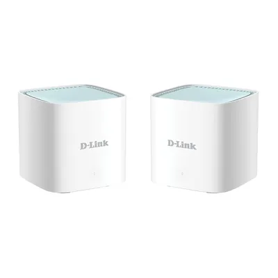 Sistem Mesh wireless Dual-Band Gigabit D-Link Eagle Pro M15-2, WiFi 6, 1.5 Gbps, 4 antene, 2 porturi, interior, 2 buc