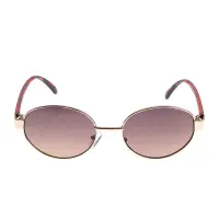 Ochelari de soare retro cu rama metalica aurie