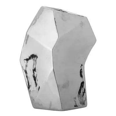 Vază argintie din gresie (înălțime 23 cm) Dimona – Bloomingville