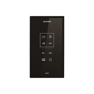 Interfon de interior audio Electra Smart ATM.0S083.ELBTL, ecran sticla securizata, aparent, ABS. negru