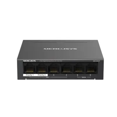 Ethernet Switch MERCUSYS MS106GP, Gigabit, Poe