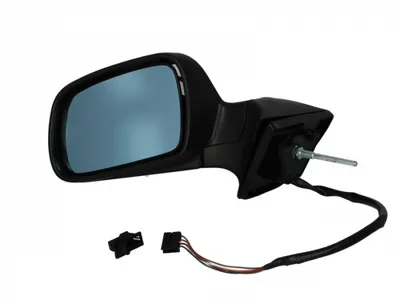 Oglinda stanga electrica incalzita, albastra, grunduita PEUGEOT 407 intre 2004-2010
