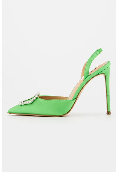 Pantofi slingback cu aplicatie cu strasuri Vionnet - Verde