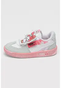 Palermo Hello Kitty & Friends - Pantofi sport cu garnituri de piele intoarsa - Alb/Verde/Roz