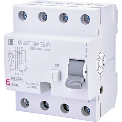 EFI-4 B+ Curent rezidual DC, AC pana la 20kHz, tip B+ EFI-4 B+ 63/0.03