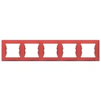 Rama ornament 5 posturi Schneider Sedna SDN5800941, rosu