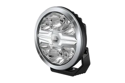 Far universal stanga dreapta (rotund, BLADE, LED, 12 24V, 36W, diametru 181mm, adancime: 96mm, transparent, aluminiu, negru crom, lumini pozitie, lungime cablu: 500mm)