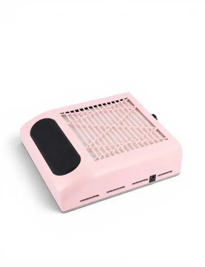 Aspirator Praf Unghii Vacuum 80w | Cu filtru si suport de mana | Roz