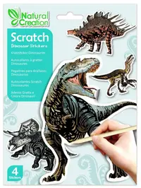 Stickere scratch Avenir Scratch - Dinozauri, 4 buc
